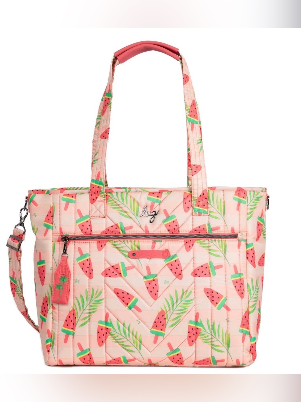 Lug Paddle Carryall Tote. Popsicle Pink Watermelon . NWT